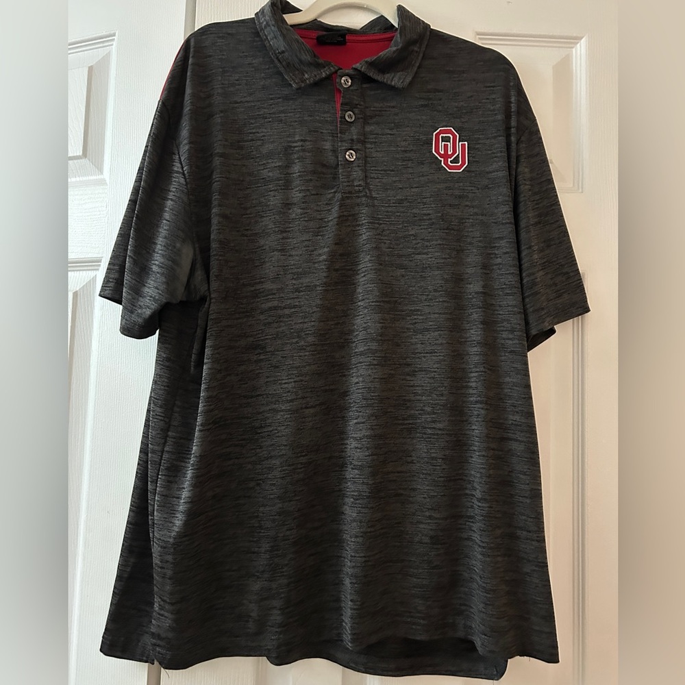Oklahoma Sooners Colosseum Stitched Logo Campus Polo Shirt (Men's XL) Gray